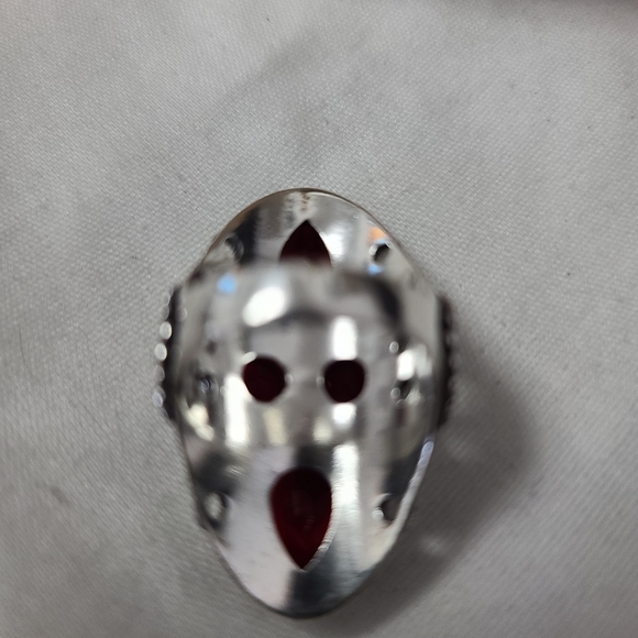 🌺 Bogo New *Vintage Garnet Trinity Ring - Picture 4 of 5